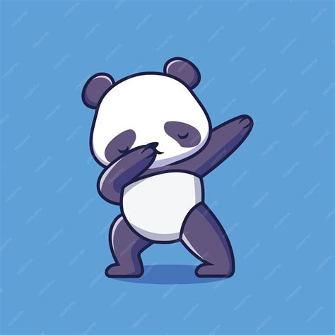 Premium Vector Cute Panda Dabbing Cartoon Illustration