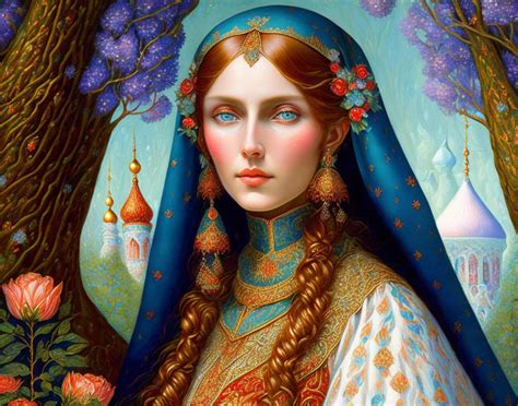 Vasilisa The Beautiful From The Russian Fairy Tale Deep Dream Generator