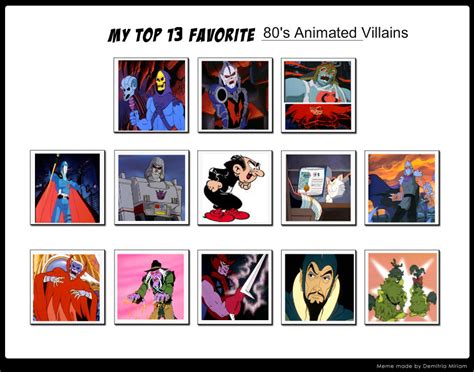 My Top 13 Favorite 80s Animated Villains By Bart Toons On Deviantart