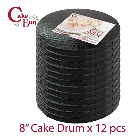 Cake Drums Round 8 Inches Black Sturdy 12 Inch Thick