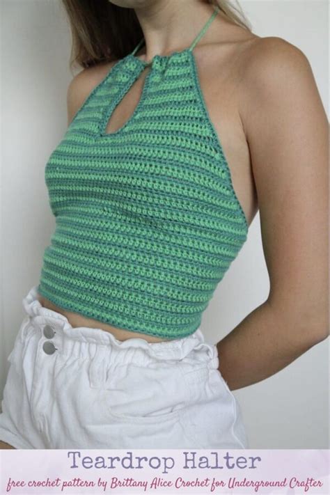 Crocheted Inspired Fitness Halter Top Pattern 112 Asyik Halter Tops