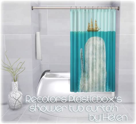 Sims 4 Ccs The Best Shower Tub Curtain Recolors By Helen