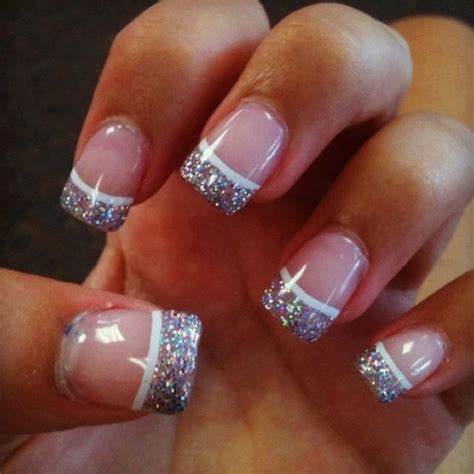 The 25 Best Glitter French Tips Ideas On Pinterest Silver French