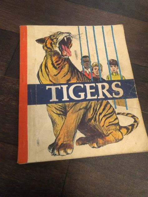 Tigers Book Vintage Illustrated Book Early Reader Linen Etsy