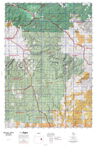 Oregon Unit 65 Topo Maps Hunting And Unit Maps Huntersdomain
