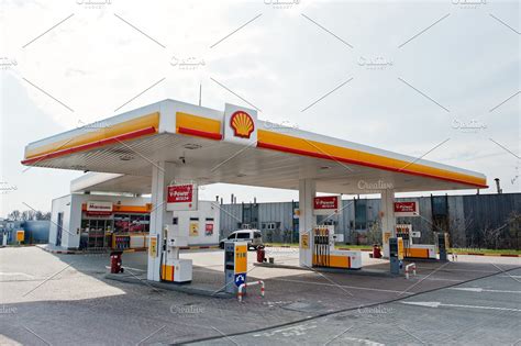 Shell Gas Station High Quality Business Images Creative Market