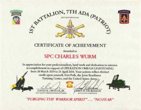 6 Army Appreciation Certificate Templates Pdf Docx