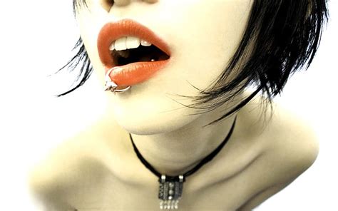 Pierced Woman Hot Piercing Woman Lips Hd Wallpaper Peakpx