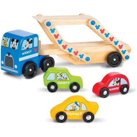 Melissa And Doug Mickey Mouse Clubhouse Car Carrier Truck And Cars Wooden