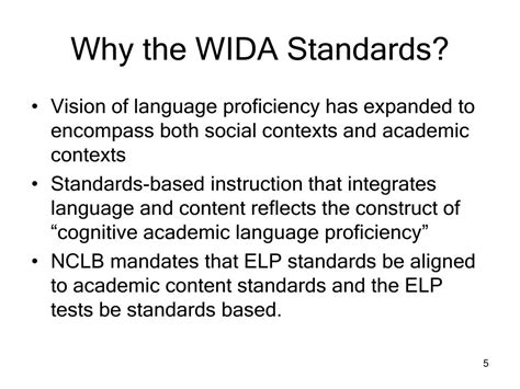 Ppt Wida Standards And Esl Curriculum Alignment Powerpoint