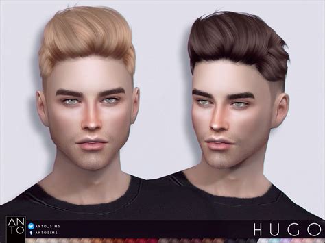 H U G O Hairstyle Sims 4 Hair Male Sims Hair Mens Hairstyles
