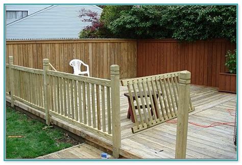 Pre Assembled Wood Deck Railing Home Improvement