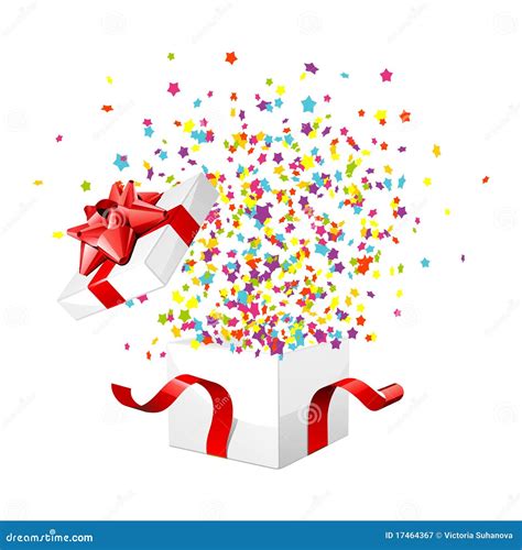 Gift Box Exploding Stock Vector Illustration Of Seasonal
