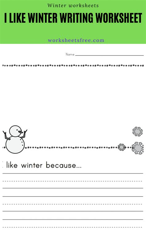 I Like Winter Writing Worksheet Worksheets Free