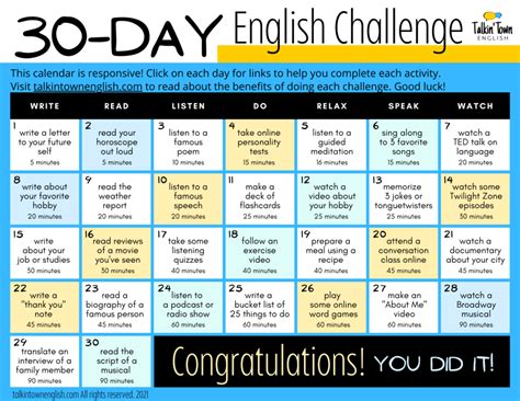 The 30 Day English Challenge