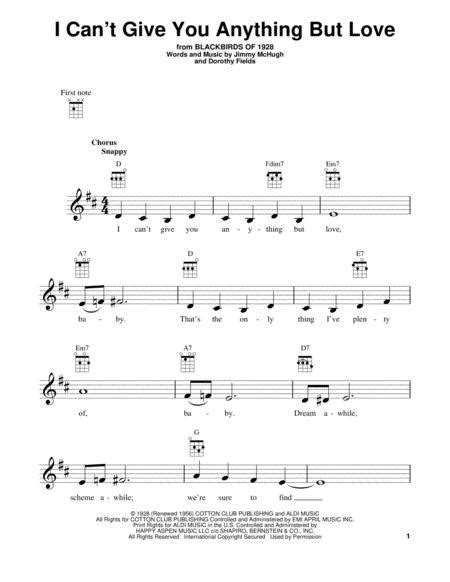I Cant Give You Anything But Love By Dorothy Fields Jimmy Mchugh Digital Sheet Music For