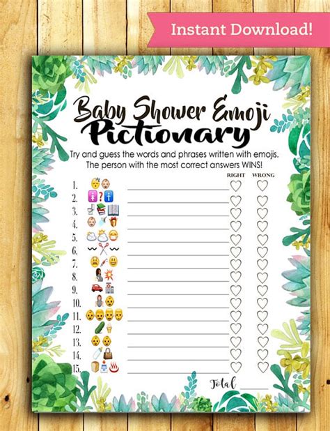 Baby Shower Emoji Pictionary Baby Shower Games Popsugar Uk