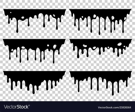 Dripping Oil Stain Liquid Ink Paint Drip Vector Image