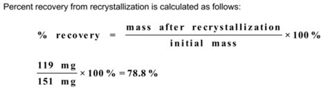 Percent Recovery Formula