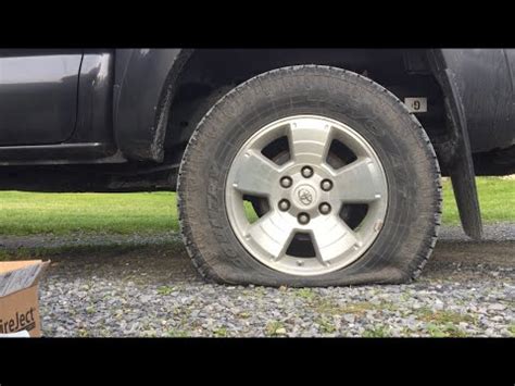 The leak could be repaired by a simple patch from the mechanic. Fixing a slow tire leak with a Tireject kit. (Hopefully ...