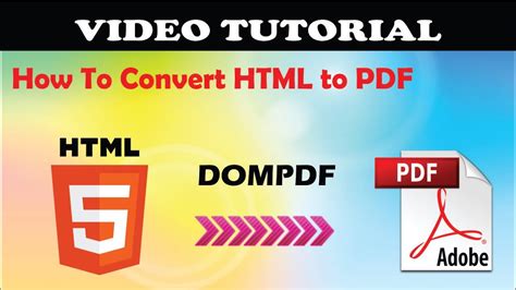 Html elements form the building blocks of all websites. How to Convert HTML to PDF with DOMPDF - YouTube