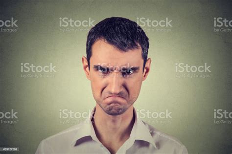 Angry Young Man About To Have Nervous Atomic Breakdown Stock Photo