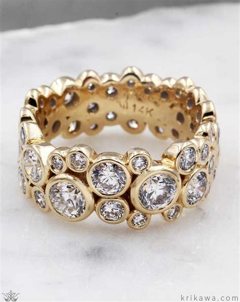 Scattered Bezel Diamond Engagement Ring This Unusual Diamond Wedding