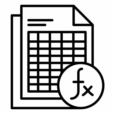 Equation Excel Formula Formulas Spreadsheet Icon Download On