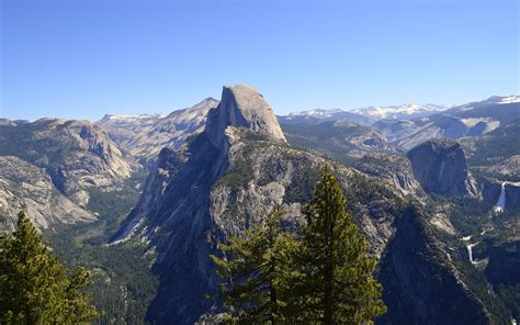 Yosemite National Park Waterfall Forest Mountains