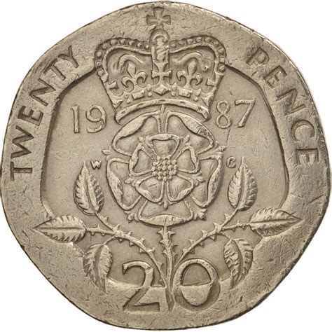 Twenty Pence 1987 Coin From United Kingdom Online Coin Club