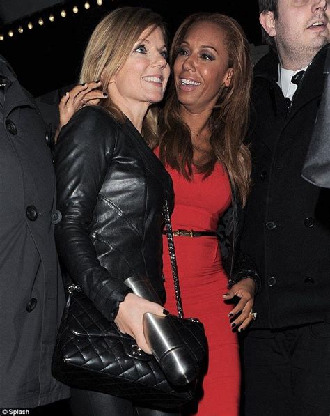 Shes So Rock And Roll Geri Halliwell Wears An All Leather Outfit For Night Out With Spice Girl