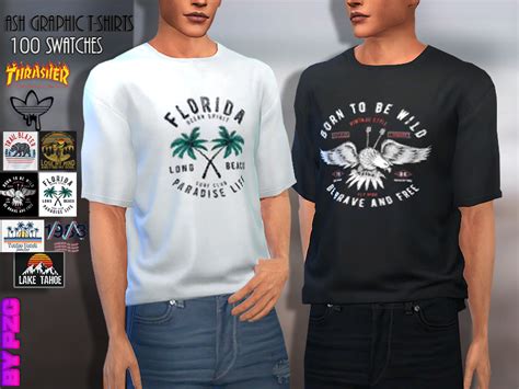 The Sims Resource Ash Graphic Tees Collectionmesh Required