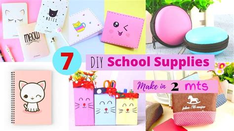 7 Diy School Supplies You Can Make In 2 Minutes Easy Crafts Youtube