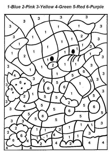 Free Printable Paint By Numbers For Adults Coloring Home
