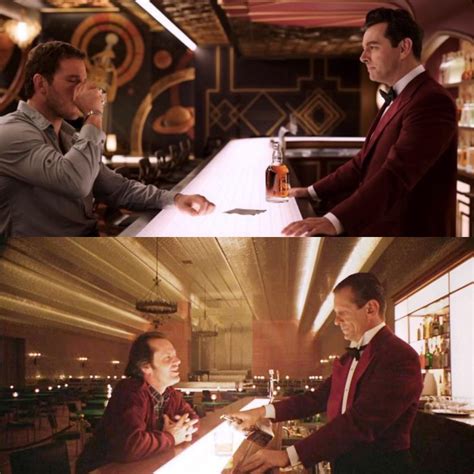 In The Film Passengers2016 The Bar Scenes And Bartender Plays Clear