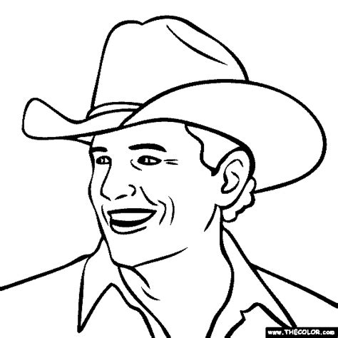 George Strait Coloring Page Coloring Pages Free Online Coloring