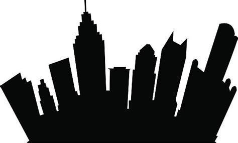 Detroit Skyline Silhouette Clip Art