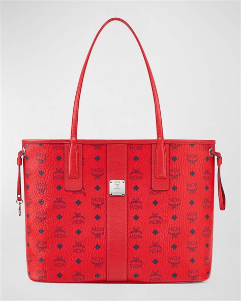 Mcm Liz Medium Reversible Shopper Tote Bag In Red Lyst