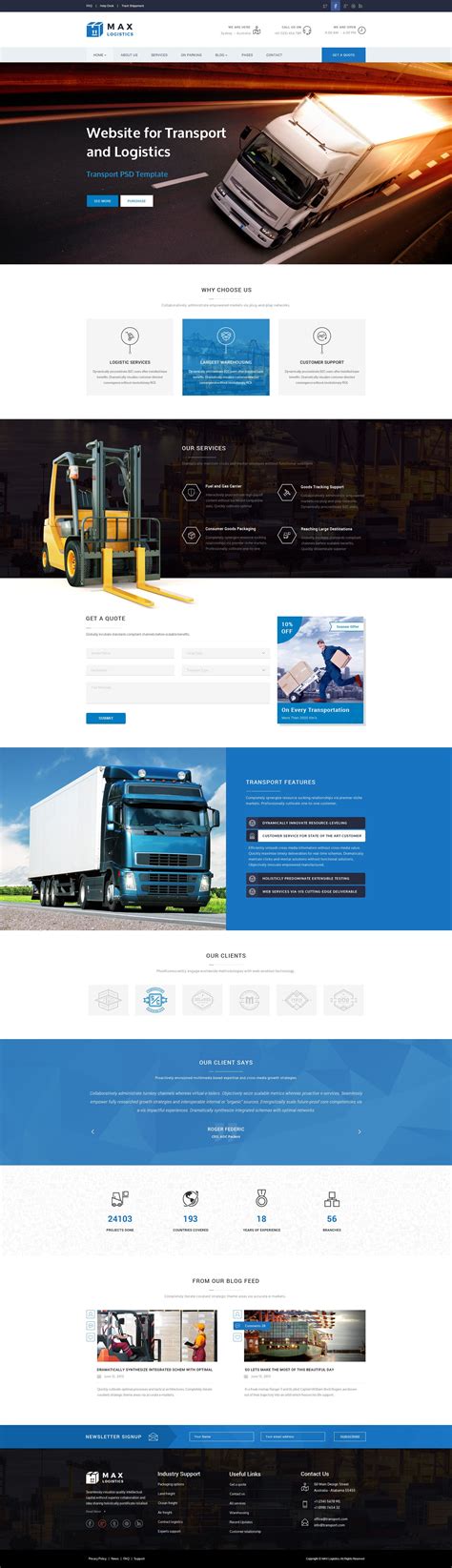 Max Logistics Transport & Logistics HTML Template #cargo #corporate #