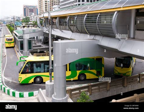 The Brt Bus Rapid Transit Bus System In Bangkok Stock Photo Alamy