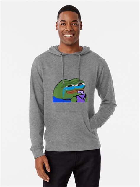 Sad Pepe Drinking Juice Lightweight Hoodie By Swaggyhone Redbubble
