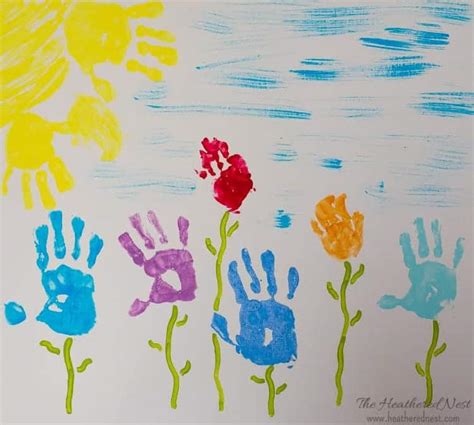 Kids Handprint Art Ideas Spirit Fingers The Heathered Nest