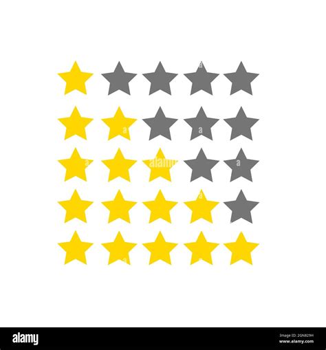Five Star Rating Icon Vector Illustration Eps 9 1 To 5 Star Ranking