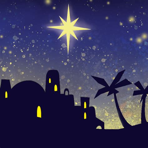 Digital Projected Nativity Stage Backdrops For School Performances