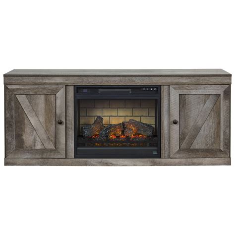 Signature Design By Ashley Wynnlow Large Tv Stand W Fireplace Insert
