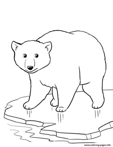 Winter Polar Bear Coloring Pages Printable Polar Bear Color Bear