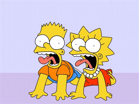 Bart And Lisa Screaming The Simpsons Wallpaper 271496 Fanpop