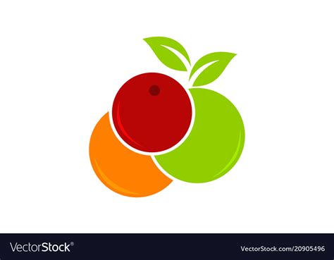 Fruit Mix Logo Design Template Royalty Free Vector Image