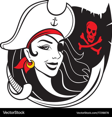 Pirate Girl Royalty Free Vector Image Vectorstock