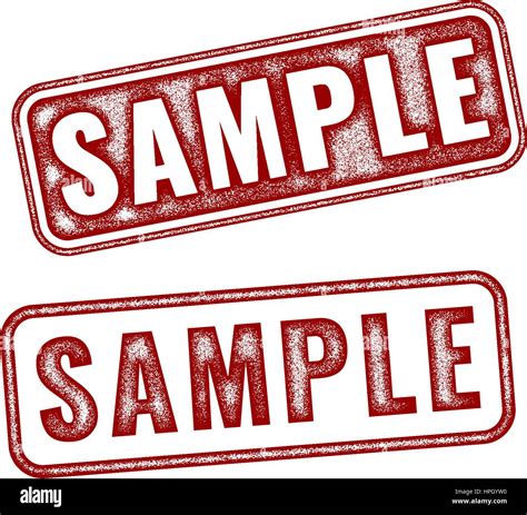Two Realistic Vector Sample Grunge Rubber Stamps Isolated On White